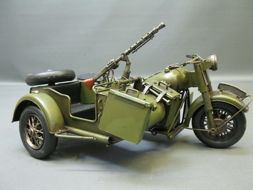 Blechmodell militär motorrad - ,